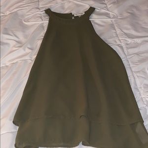 Olive green tank blouse